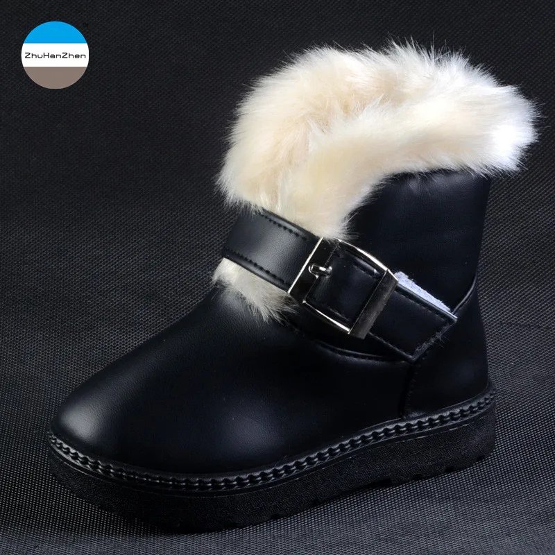 Г. Зимняя обувь для маленьких девочек от 2 до 8 лет теплые детские ботинки детские зимние ботинки хорошего качества PU водонепроницаемый материал