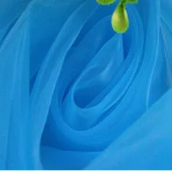 Лидер продаж, Тюль органза чистая марля DIY Романтическая Свадебная вечеринка ткань для занавесок фон декоративная пачка материал платья D582 - Цвет: lake blue