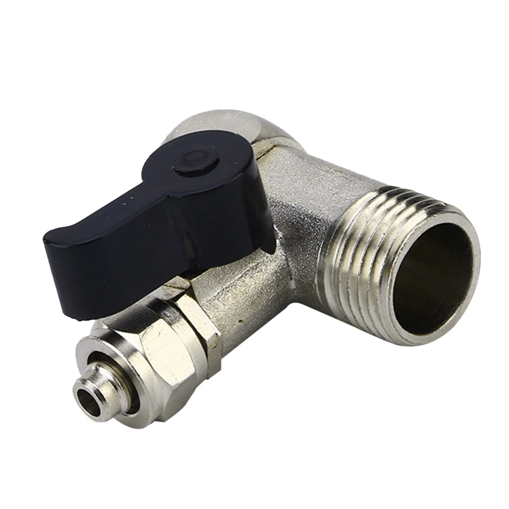 

Nickel Plated 1/2'' to 3/8'' Ball Valve Faucet Tap Shut-off Switch Tee Union
