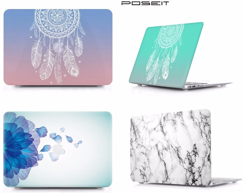 

Fashion Laptop Protective Hard Shell Case Keyboard Cover Skin Set For 11 12 13 15"Apple Macbook Air Pro Retina Touch Bar A1706