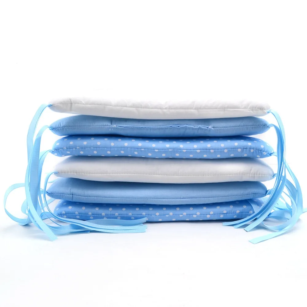 6Pcs/Lot Baby Bed Bumper in the Crib Cot Bumper Baby Bed Protector Crib Bumper Pads Cotton Blend Baby Bedding Safety Rail