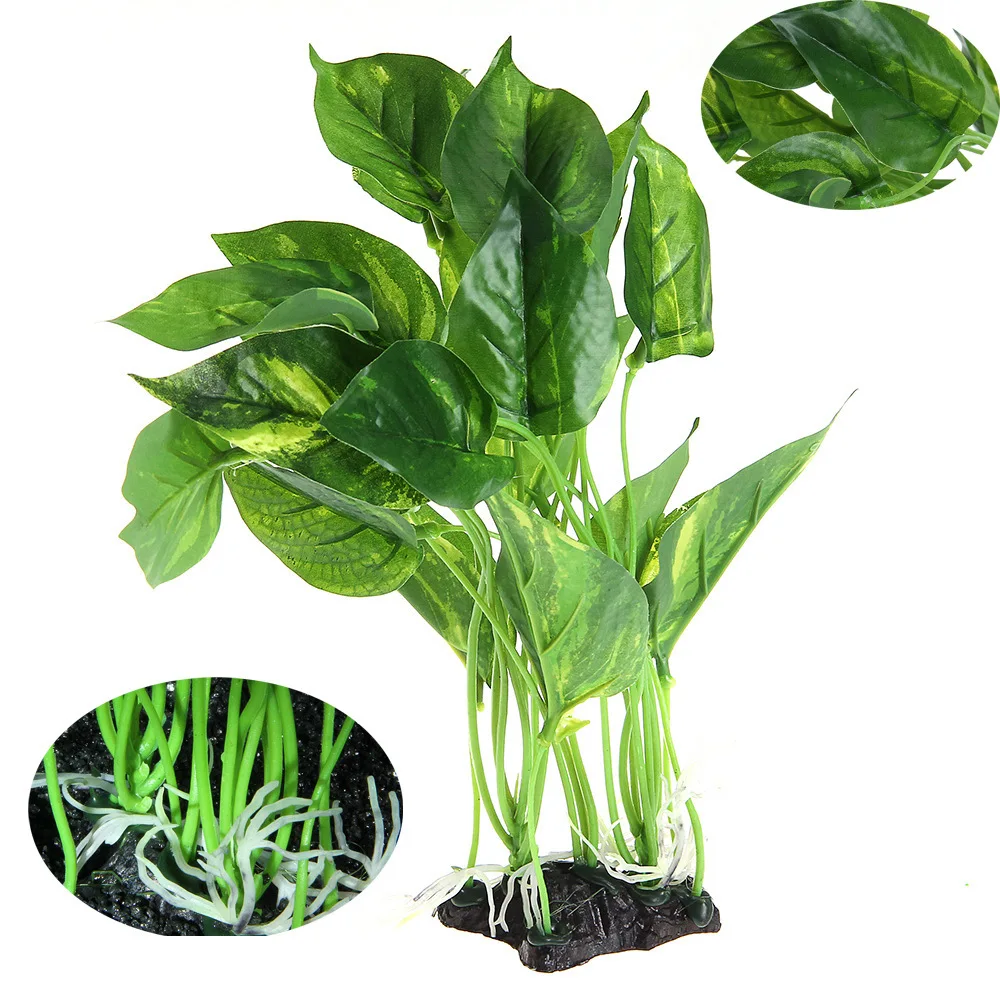

1Pc Plastic Aquarium Plants Decoration Aquarium Decor Artificial Plant Grass Fish Tank Fake Plant Flower 13-28cm High