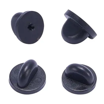 

200Pcs PVC Rubber Pin Backs Comfort Fit Tie Tack Lapel Pin Backing Holder Clasps