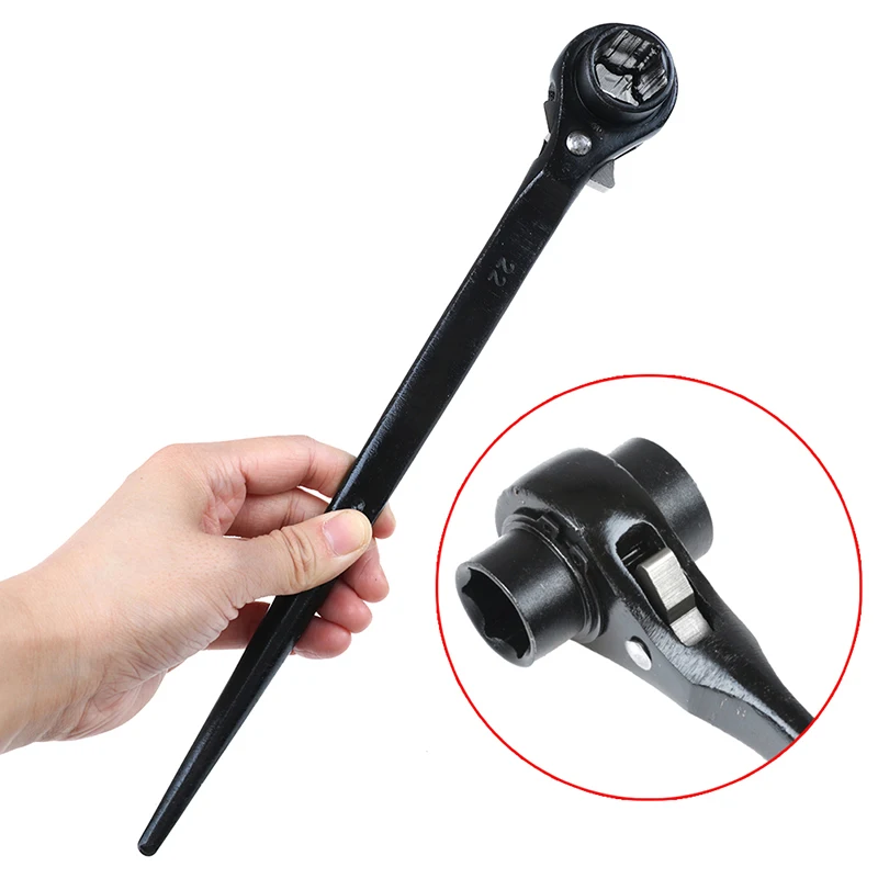 Scaffold Podger Ratchet Spanner Site Ratcheting Socket Wrench Tool 19mm/22mm