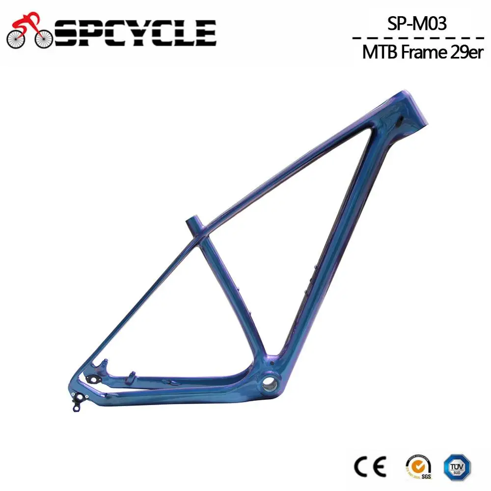 

Spcycle Chameleon Color MTB Mountain Carbon Fiber Frames ,T1000 29er 27.5er 650B MTB Bicycle Carbon Frames BSA 73mm 15"/17"/19"