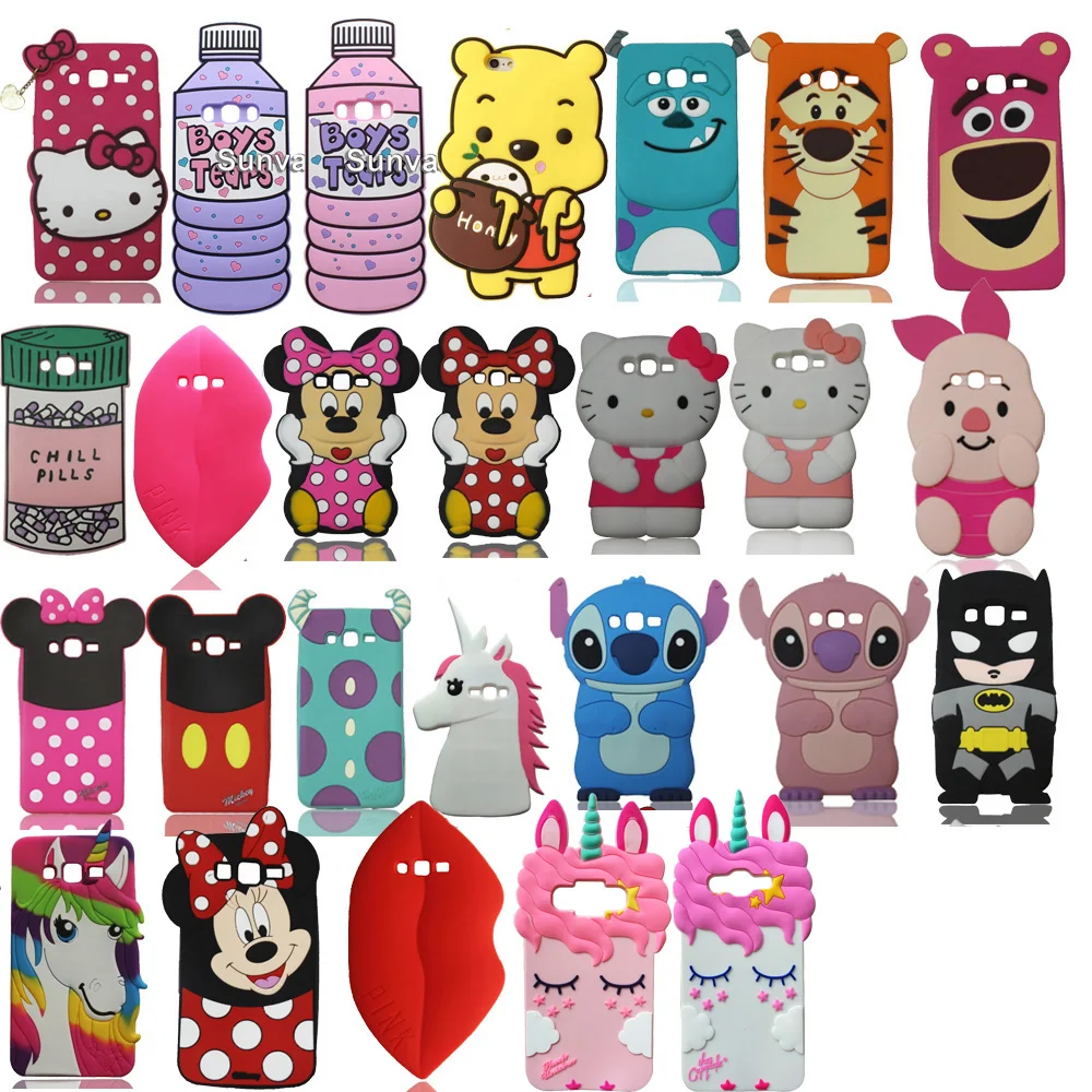 

3D Cartoon Case For Samsung Galaxy J2 Prime G532 G532F Grand Prime Plus G530+ Cat Cover Horse Unicorn Phone Shell Fundas Coque