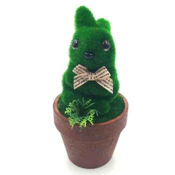 

Artificial Grass Rabbit Emulate Bonsai Simulation Decorative Artificial Flowers Fake Green Pot Plants Ornaments Home Decor Gifts