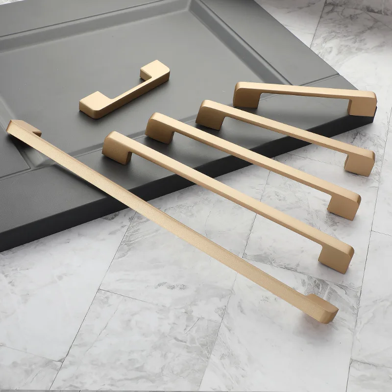 

JD Wardrobe Handle Modern Minimalist Kitchen Cabinet Door Handle Nordic Gold Long Cabinet Drawer Cabinet Handle Furniture