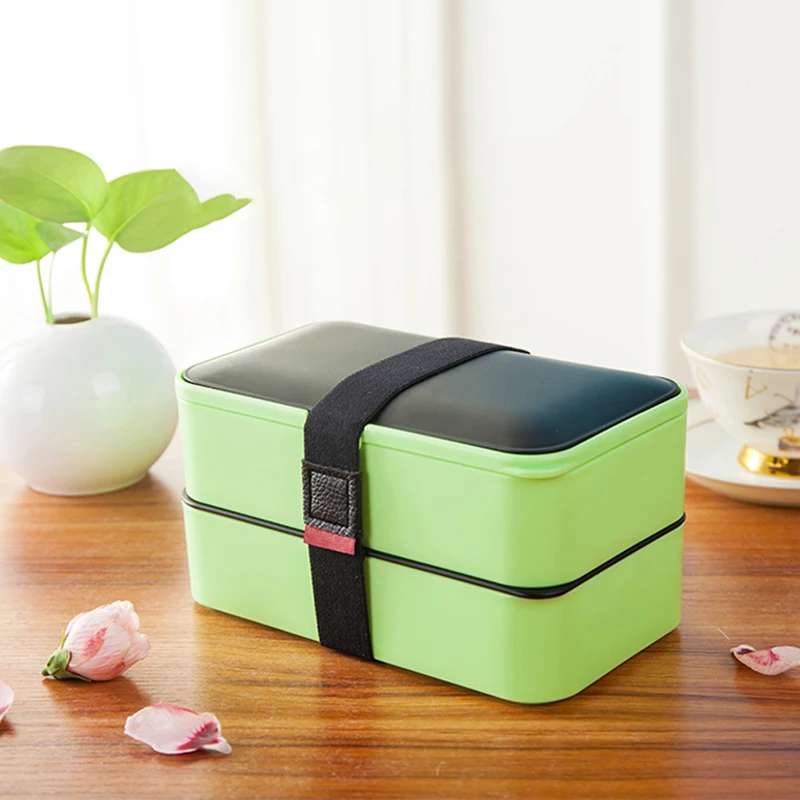 ONEUP Ланч-бокс PP/Silicone 1200 мл bento box с столовыми приборами экологически чистый BPA бесплатно здоровый портативный контейнер для хранения еды