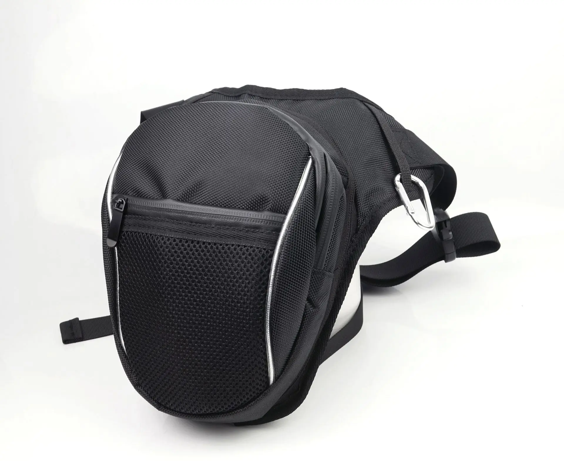 

Extensible capacity motorcycle rider's waistband and leg bag for leisure outdoor travel