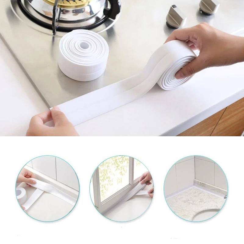 

Mildew Resistant Kitchen Bathtub Bathroom Wall Sealing Tape Waterproof Mold Proof Adhesive Tile Crack Repair Mildew Tape 320cm