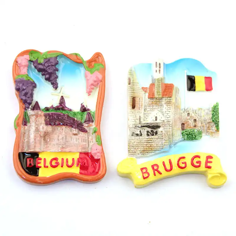 Resin 3d Belgium Brugge Style Tourism Souvenir Refrigerator