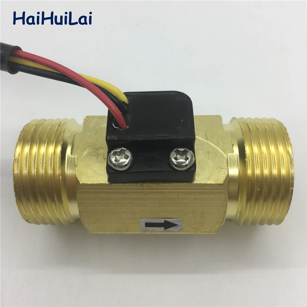 Латунный Датчик потока воды и меди NPT 3/4 &quotDN20 Турбинный измеритель|flow sensor|hall flow