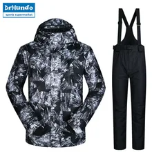 HYHTZ зимний лыжный костюм для мужчин ветрозащитный водонепроницаемый дышащий сноуборд костюм одежда Зимний зимний комплект брюки и лыжные куртки бренды