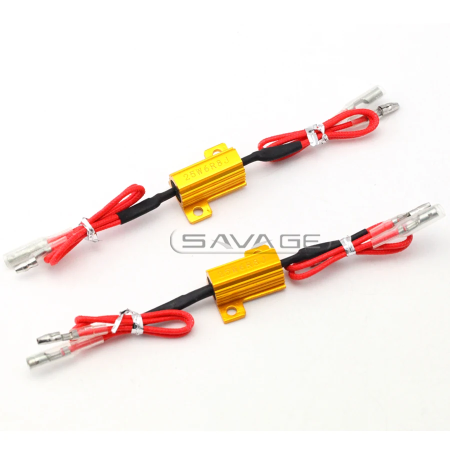 

Motorcycle Accessories 25W 6.8OHM 12V Load Resistor LED Turn Signal Indicator Light Flash Controller