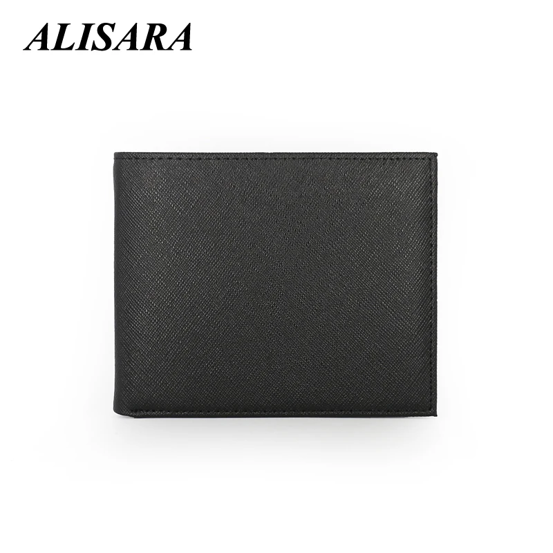 

Men's Wallet Purse Genuine Leather Black Short Design ID Credit Card Photo Holder Purses Fashion male Wallets Bifold clutch bag