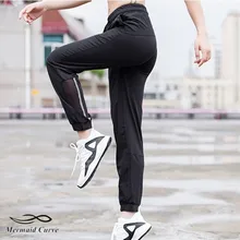 Русалка кривая 3м отражение Ночь Брюки для бега для женщин Спорт на открытом воздухе фитнес брюки дышащий сжатие маленьких ног Брюки