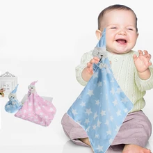 Newborn Blankie soothing towel Baby Bear Plush Toys Baby Sleeping Security Blanket Baby Gift Soft Saliva