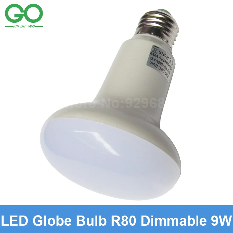 Led Bulb 9w E27 R80 Dimmable Non Dimmable Globe Lamp Replace