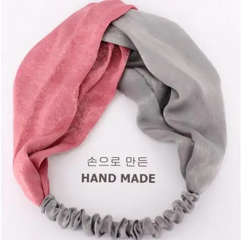 1pcs 2019 New Contrast Colour Headbands Girls Stretchy Twisted Turban Patchwork Hair Band Accessories For Women |
