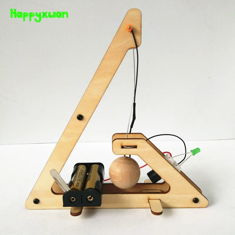 Happyxuan Science Alarm Laboratory детская деревянная модель сделай сам дети Обучающие игрушки
