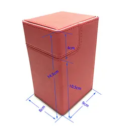 Красный Цвет Средний размер колода коробка верхняя открытая палуба чехол для волшебных карточки для настольных игр: красный цвет