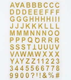 Midodo винтажная блестящая золотая пудра Алфавит слова самоклеящаяся бумажная наклейка для скрапбукинга планировщик дневник бумажный Декор DIY карты - Цвет: Golden Alphabet