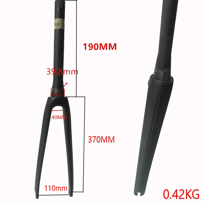 

EARRELL For carbon road All bicycle fork 700c full Carbon Fiber accessories V Fork Tapered disc brakes UD Black bicycle parts