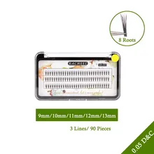 MR-041 на раке 90 шт. двойной завиток D& C Профессиональный Макияж Индивидуальный кластер Накладные ресницы Поддельные Накладные ресницы