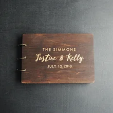 Gepersonaliseerde Gastenboek Rustieke Bruiloft Gastenboek Hout Custom Gegraveerde Gastenboek Wedding Album Gift Voor Paar Bruiloft Gunsten