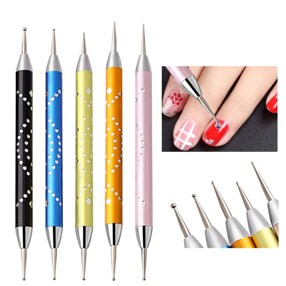 NOQ Drilling Double Head Nail Art Pencils Painting Dotting Acrylic UV