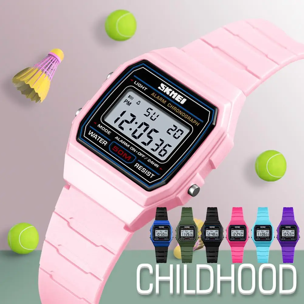 

Ultra-thin Sports Children's Electronic Watches Alarm Children Clock Stainless Steel Strap Men Watch For Kid Boy Girl Gift #1