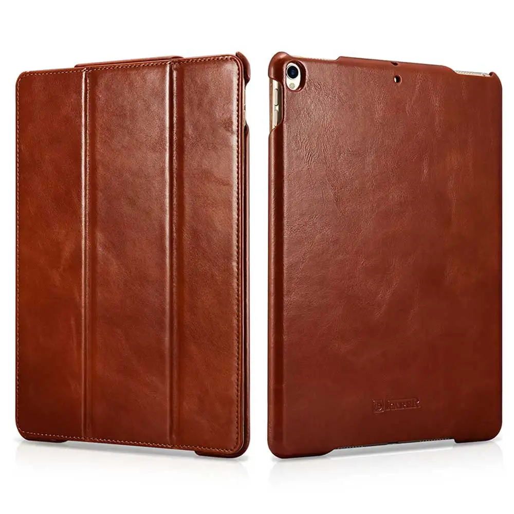 

Retro Cowhide Genuine Leather Case for New iPad Pro 10.5" 2017 Slim Business Foldable Stand Smart Cover for Apple iPad Pro 10.5
