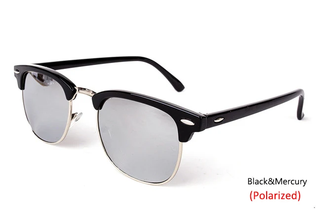LeonLion поляризационные солнцезащитные очки без оправы женские/Мужские поляризационные UV400 классические брендовые дизайнерские ретро очки - Цвет линз: C17 Black Mercury