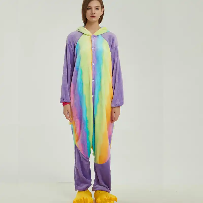 care bear Пижамы с радужной пандой кигуруми женские тапочки для взрослых комбинезон