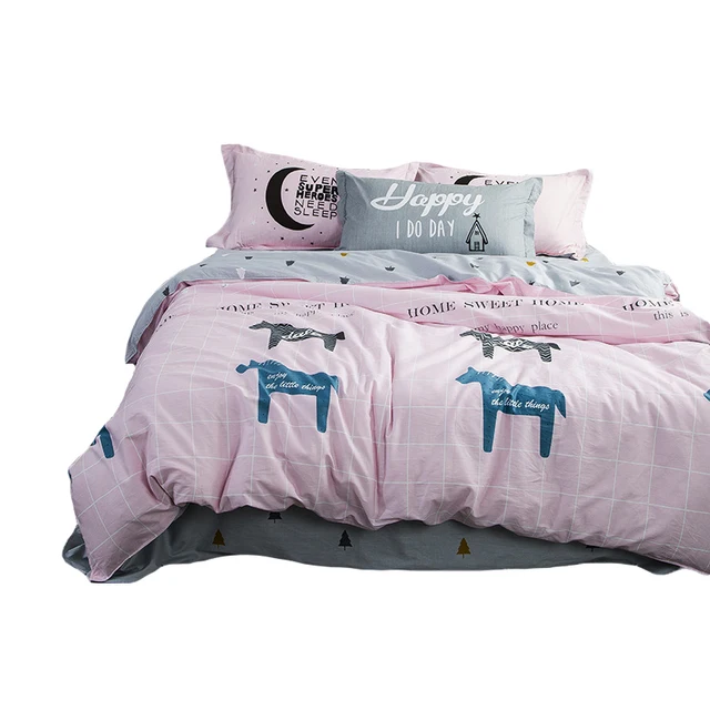 Arnigu Cartoon Print Duvet Cover Set Twin Double Queen Single Size Arnigu Cartoon Print Duvet Cover Set Twin Double Queen Single Size 100 Cotton Bedding Sets