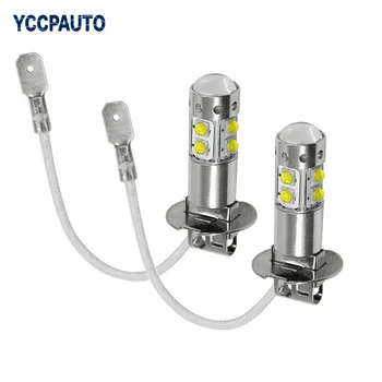 

2Pcs H3 LED Car Fog Light Cree Chip Led Bulb 50W White 6500K Auto Front Driving Light Daytime Running Light Car Lamp