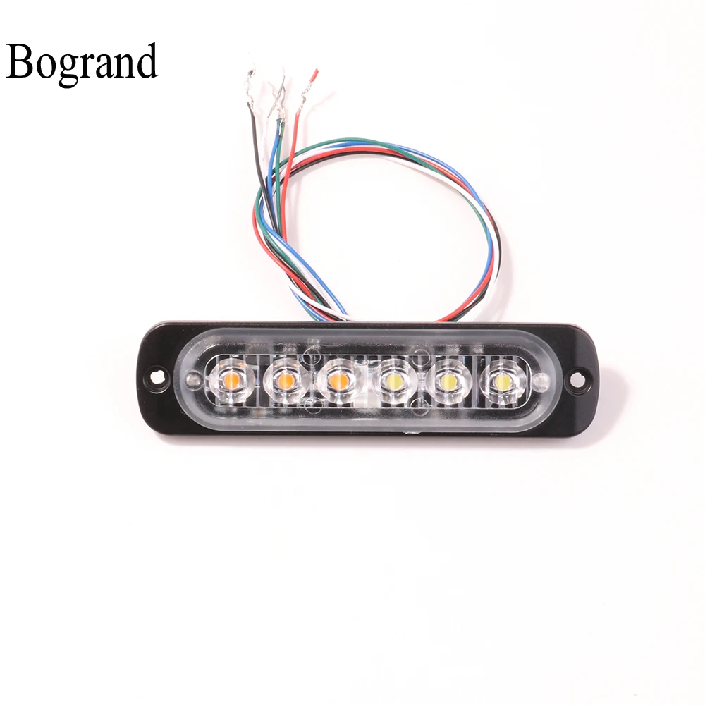 

Bogrand Super Bright Waterproof 16 Different Flashing Synchronize Vehicle Surface Mount LED Mini Strobe warning Light Head