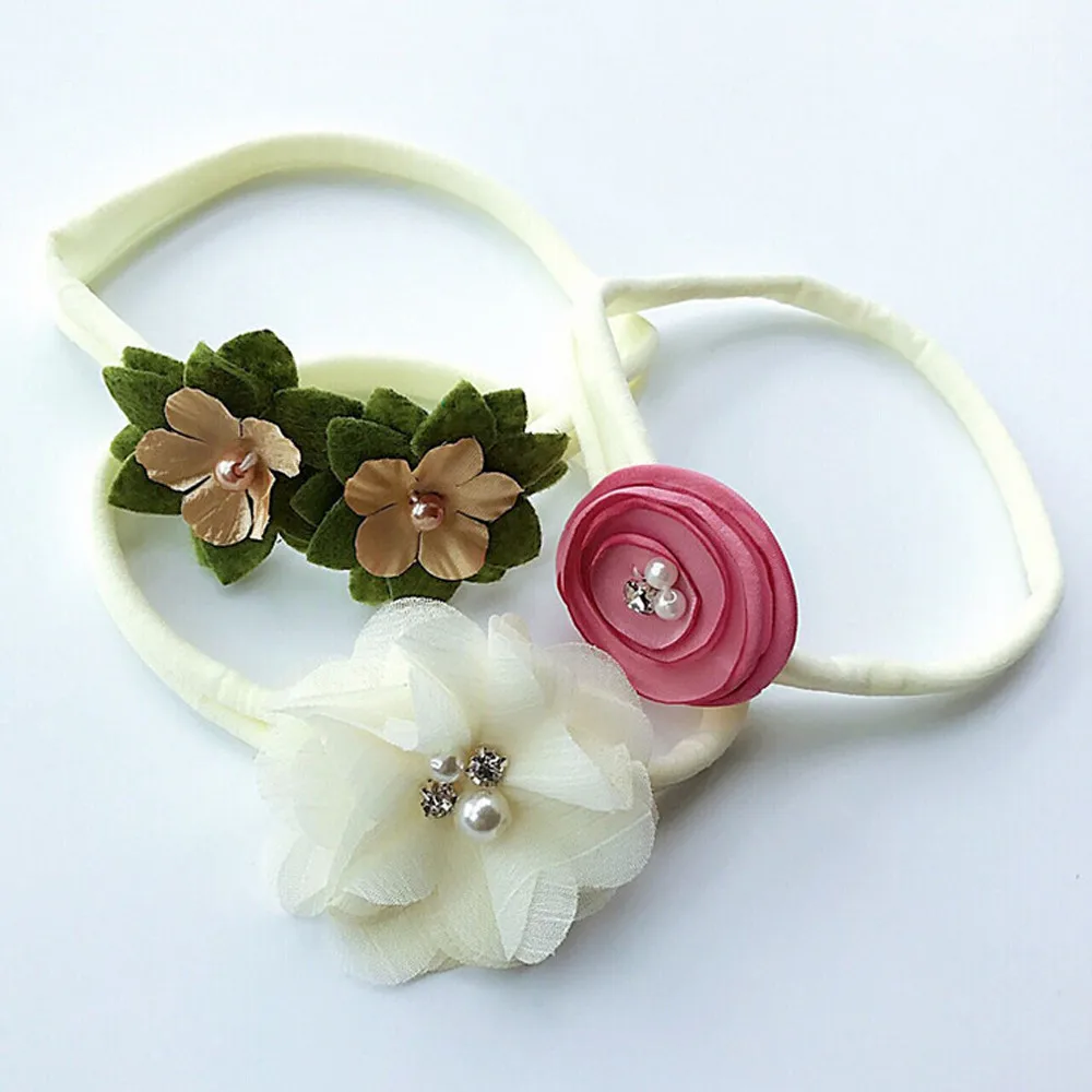 

Band Headwear Kids Girl Baby Toddler Flower 3Pcs/set