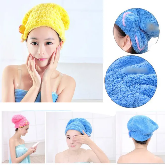 Best Price 1pcs Womens Girls Lady's Magic Quick Dry Hair Towel  Bath Drying Head Wrap Hat Makeup Cosmetics Cap Bathing Tool
