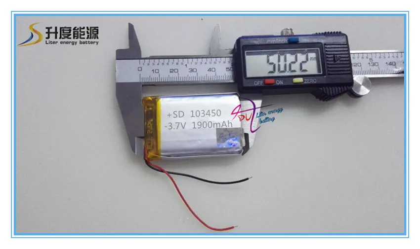 Завод продаж алюминия литиевая батарея/аккумулятор литий 103450 1900 мАч|battery