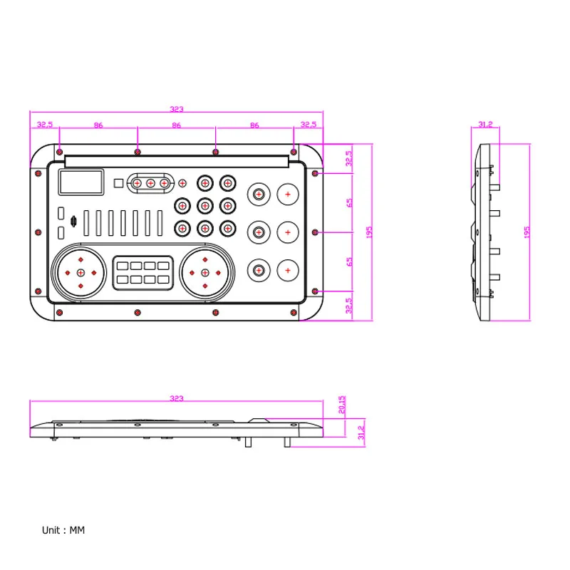 ЖК AAC аудио мониторы MP3 модуль FLAC USB TF бас Микрофон XLR Лирический смешивания Consonle Bluetooth AUX TRS Телефон декорации Borad