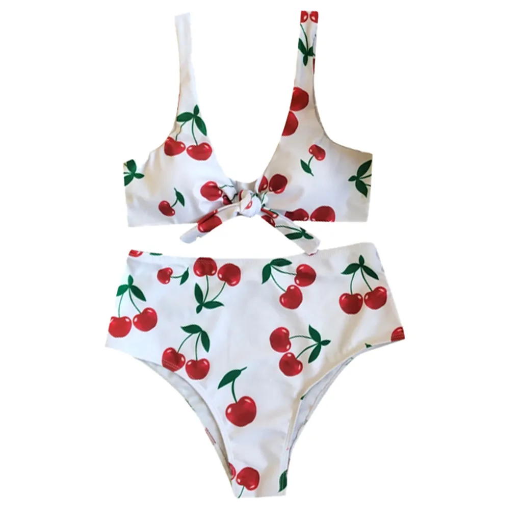

Two-Piece Beach Bikini Women's Printed Swimsuit Set Push Up Plus Size Bikini High Waist SwimsuitSexy Swimwear Women #C