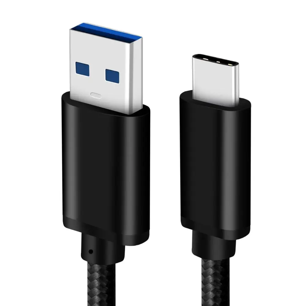 60 Вт QC 3,0 скорость 5G C тип USB кабель 2m 3A PD для Nitendo переключатель USB3.1 Gen1 type-C быстрый заряд кабеля для samsung huawei Xiaomi - Цвет: Black