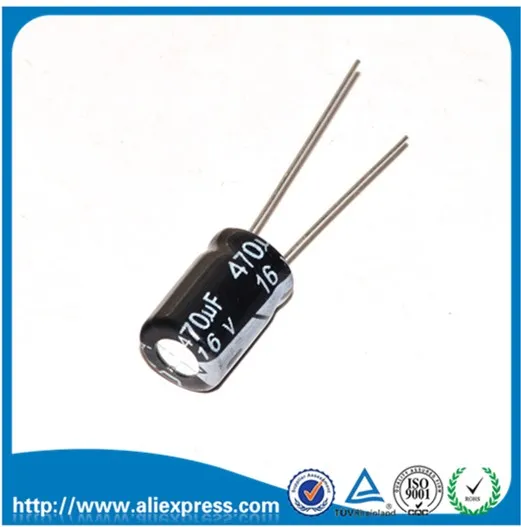 1000pcs Aluminum electrolytic capacitor 470uF 16V 8*12 High QualiPPING 