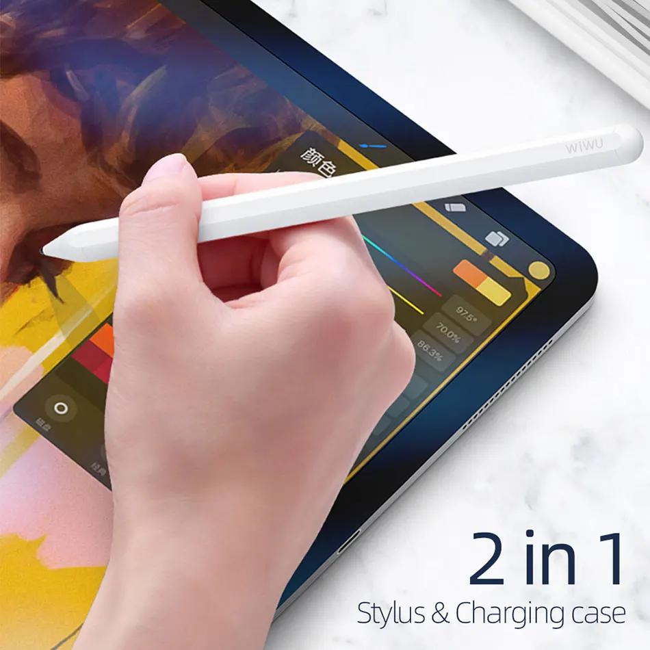

WiWU Tablet Touch Pen Wireless Charging Case Stylus for iPad Pro 9.7 10.5 12.9 Compatible with iOS/Android Touch Pencil for iPad