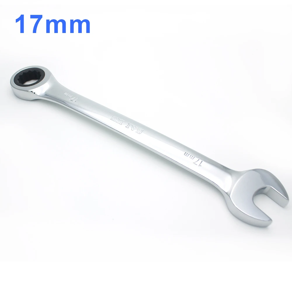 17mm Ratchet Metric Wrench Spanner Box Open end and Ring Wrenches Hand