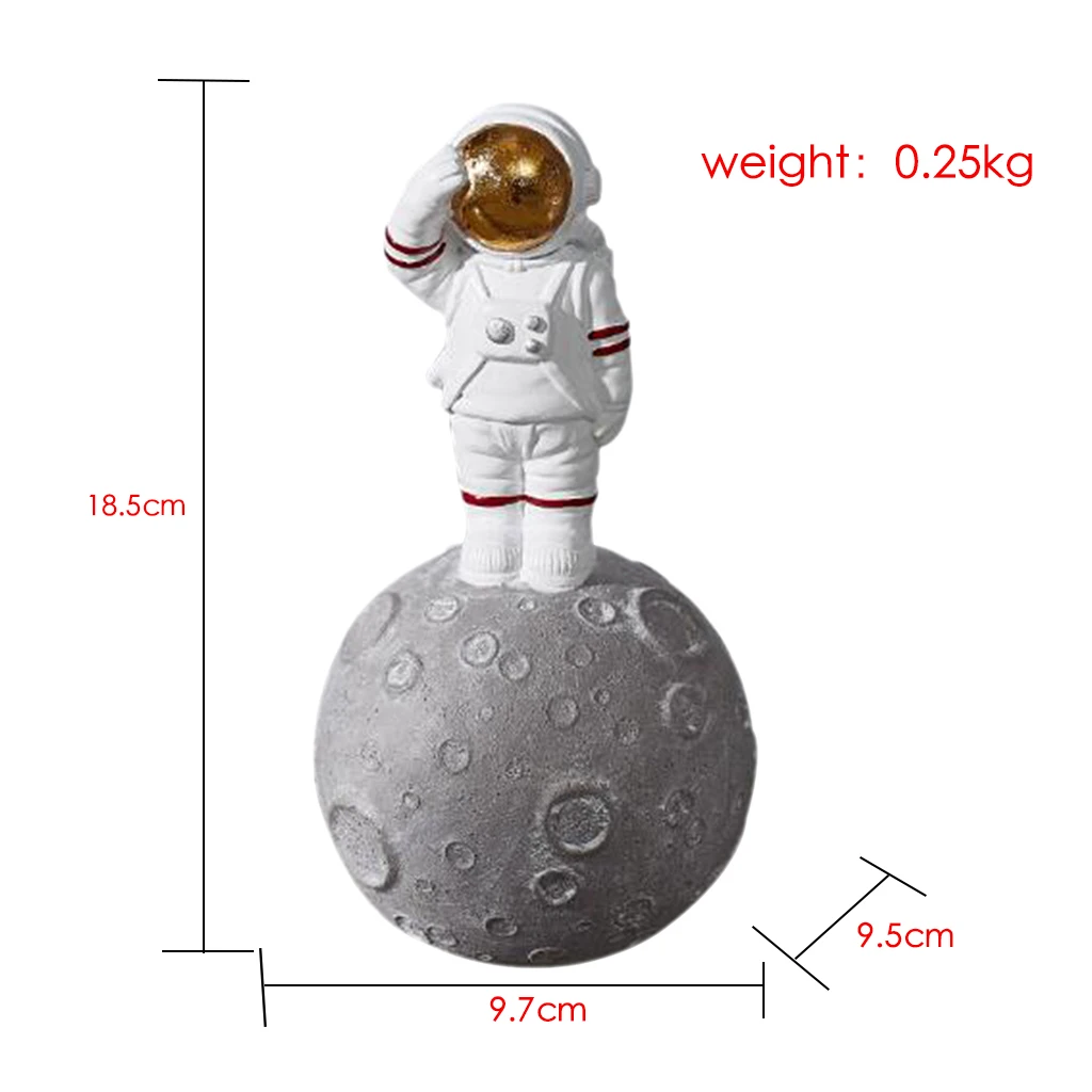 Creative Space Man Astronaut Sculpture Cosmonaut Figurine Model Resin Crafts Statue Home Decoration