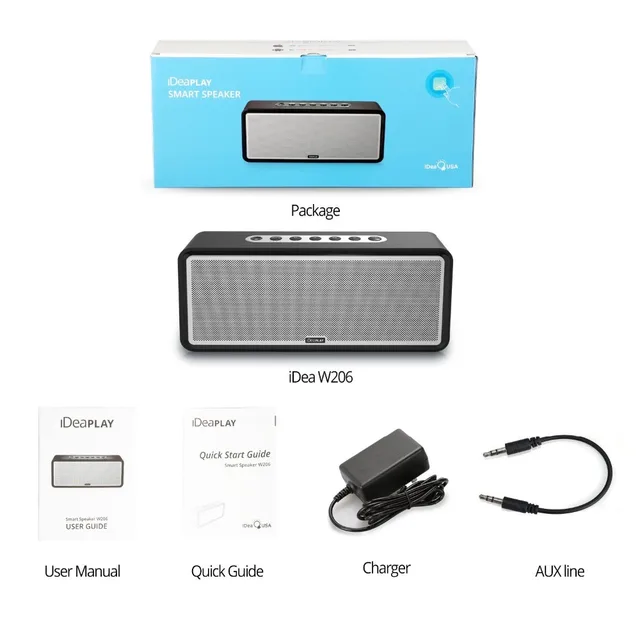 ideaplay w206 wifi speaker 24w bluetooth speakers multiroom wireless