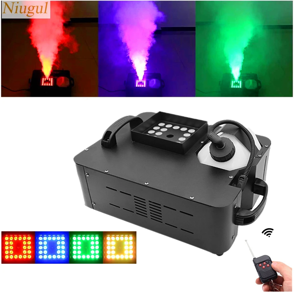 

1500W LED Fog Machine/DMX512 Remote Control Smoke Machine With 24x9W RGB LED Lights/DJ Vertical Stage LED Fogger Hazer Equipment